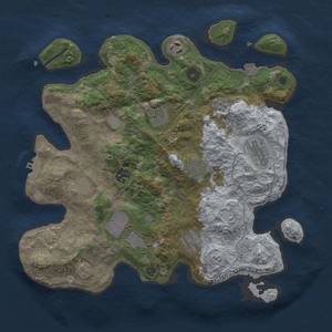 Thumbnail Rust Map: Procedural Map, Size: 3500, Seed: 912640554, 16 Monuments