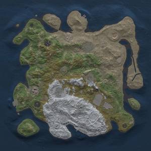 Thumbnail Rust Map: Procedural Map, Size: 3500, Seed: 632779223, 16 Monuments