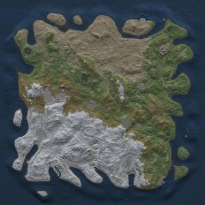 Thumbnail Rust Map: Procedural Map, Size: 4500, Seed: 26136657, 18 Monuments