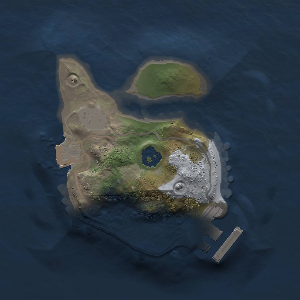 Rust Map: Procedural Map, Size: 1500, Seed: 1639142243, 2 Monuments