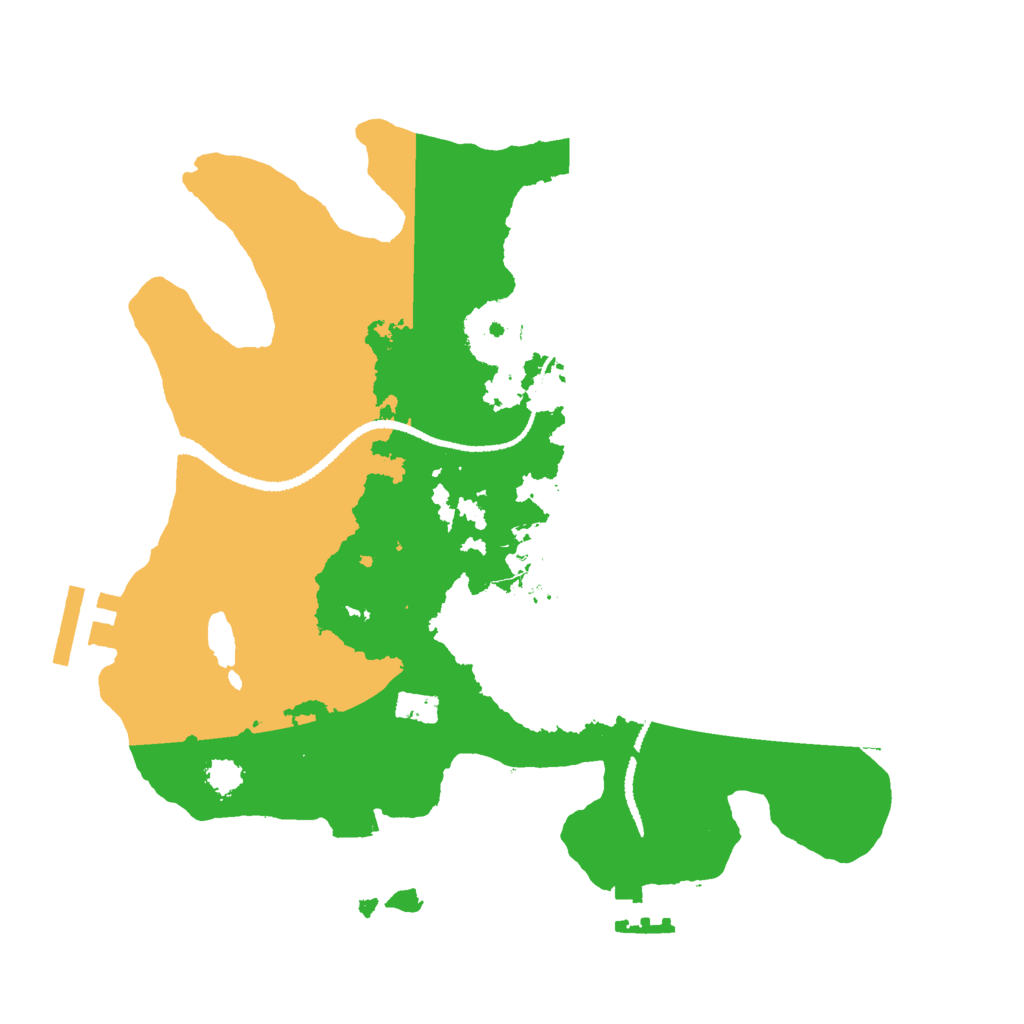 Biome Rust Map: Procedural Map, Size: 2600, Seed: 1002887100
