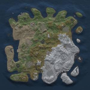 Thumbnail Rust Map: Procedural Map, Size: 3500, Seed: 673047761, 16 Monuments