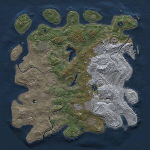 Thumbnail Rust Map: Procedural Map, Size: 4250, Seed: 284189625, 16 Monuments