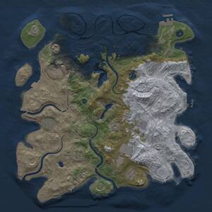 Thumbnail Rust Map: Procedural Map, Size: 4250, Seed: 284189625, 17 Monuments