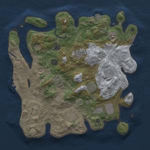 Thumbnail Rust Map: Procedural Map, Size: 3600, Seed: 53024, 18 Monuments