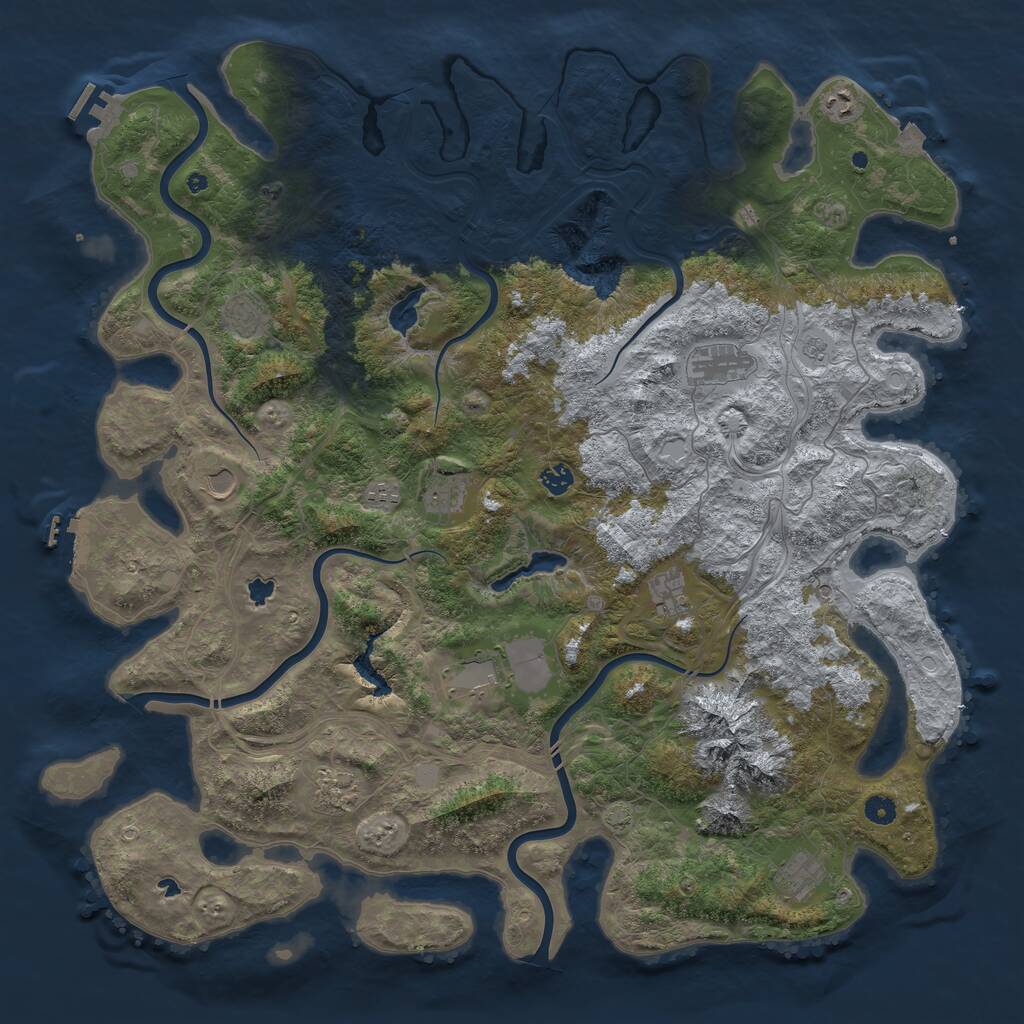 Rust Map: Procedural Map, Size: 5010, Seed: 1337, 17 Monuments