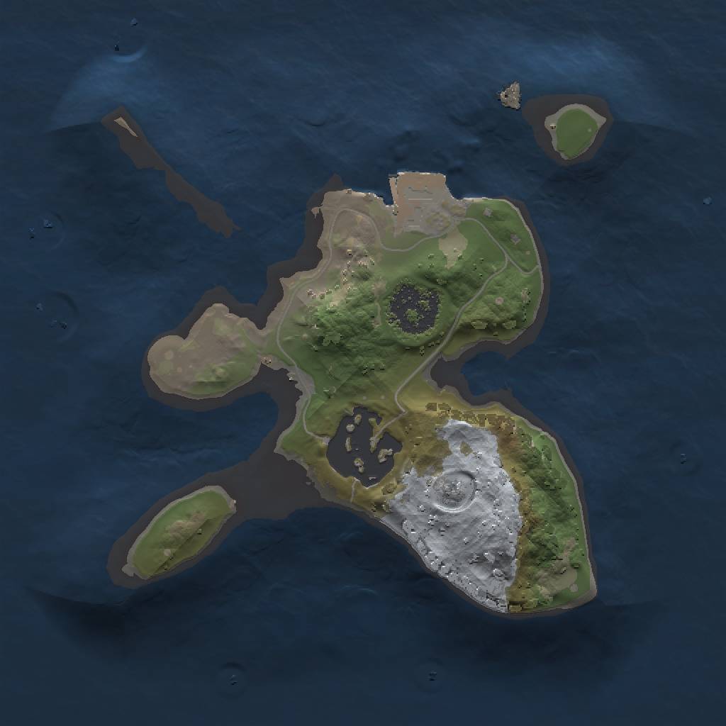 Rust Map: Procedural Map, Size: 1500, Seed: 6969696, 4 Monuments