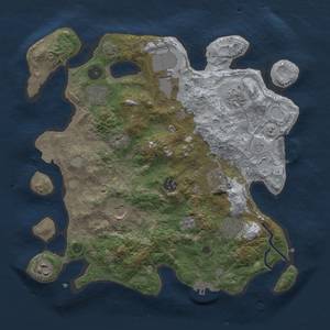 Thumbnail Rust Map: Procedural Map, Size: 3521, Seed: 123, 16 Monuments