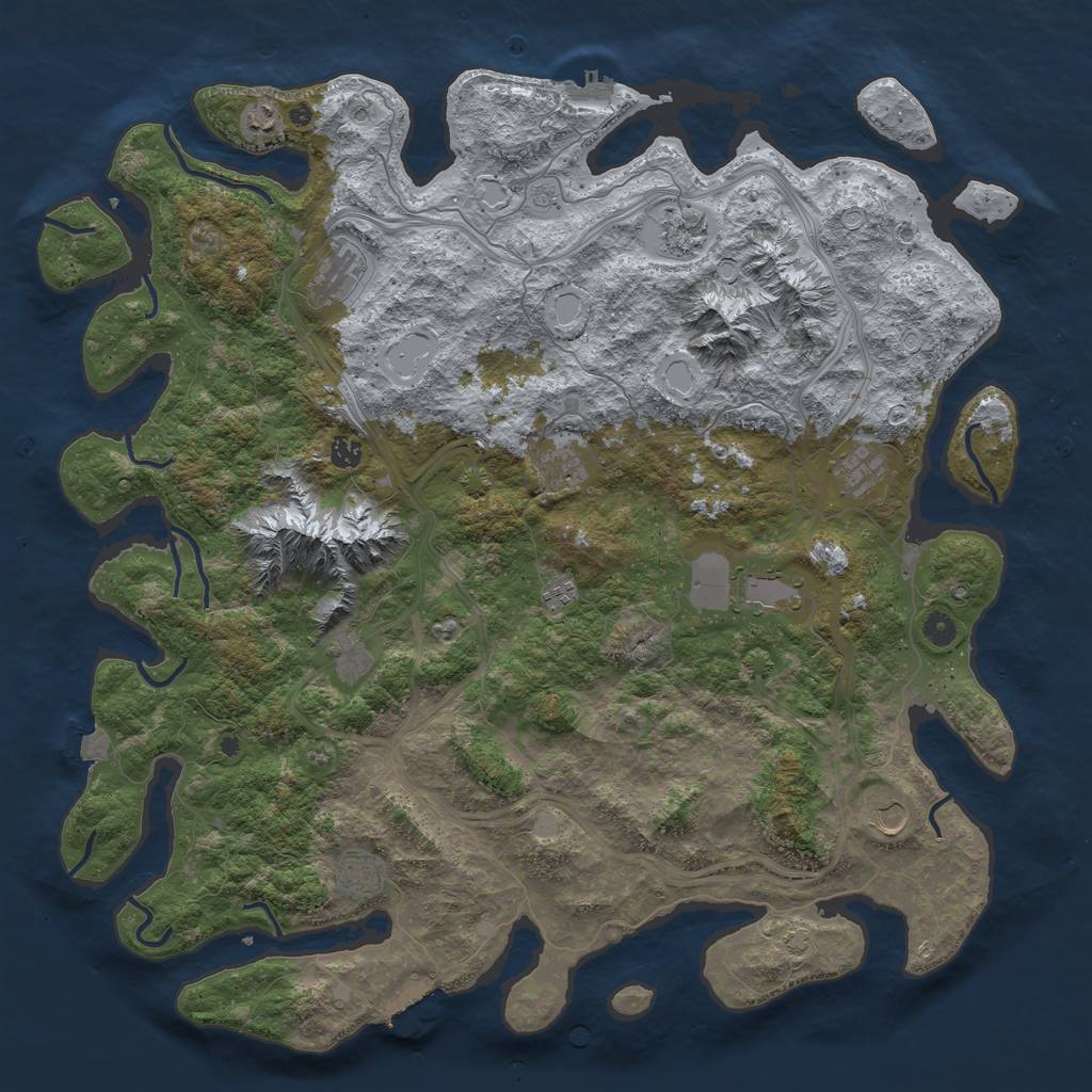 Rust Map: Procedural Map, Size: 5000, Seed: 2147483347, 19 Monuments