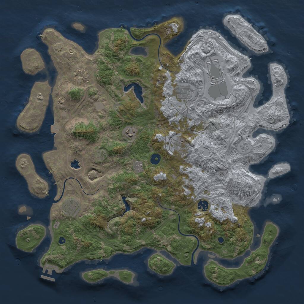 Rust Map: Procedural Map, Size: 4250, Seed: 1732, 13 Monuments