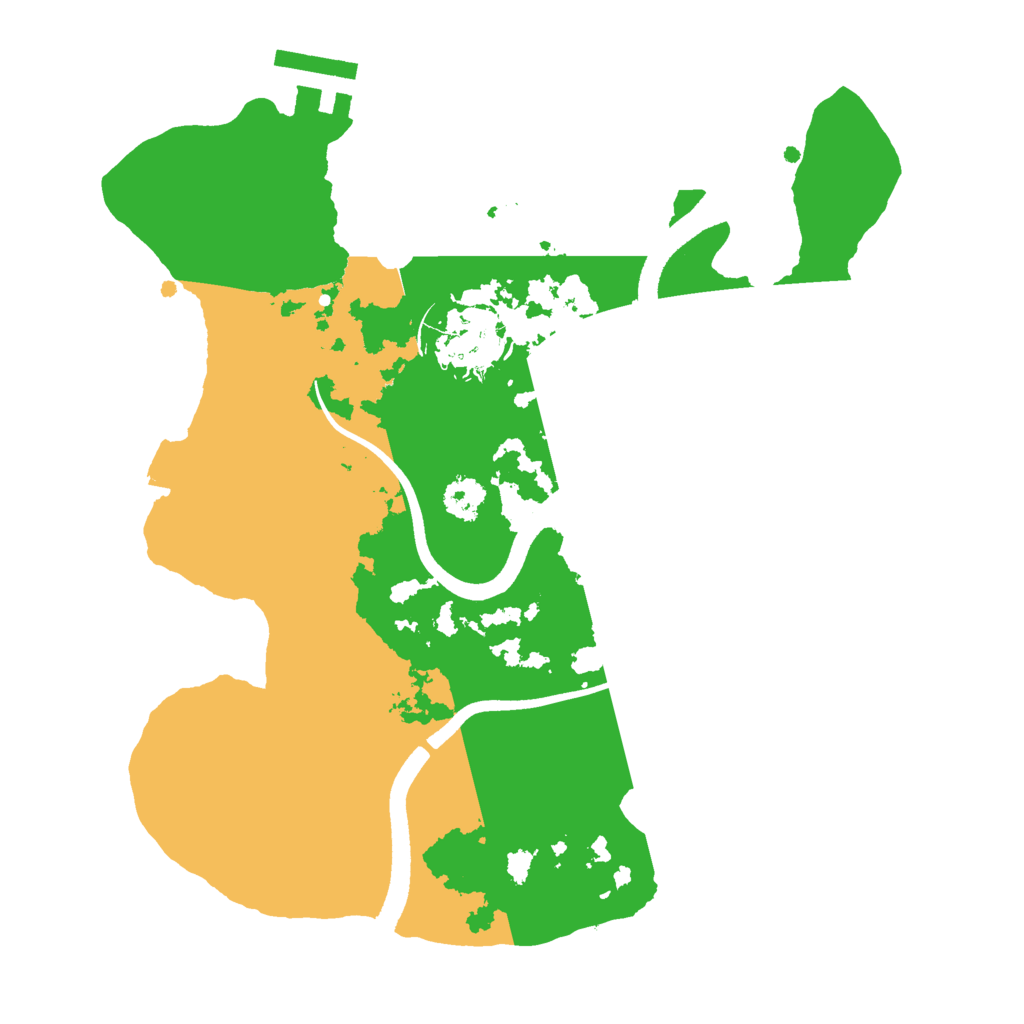 Biome Rust Map: Procedural Map, Size: 2500, Seed: 2050173884