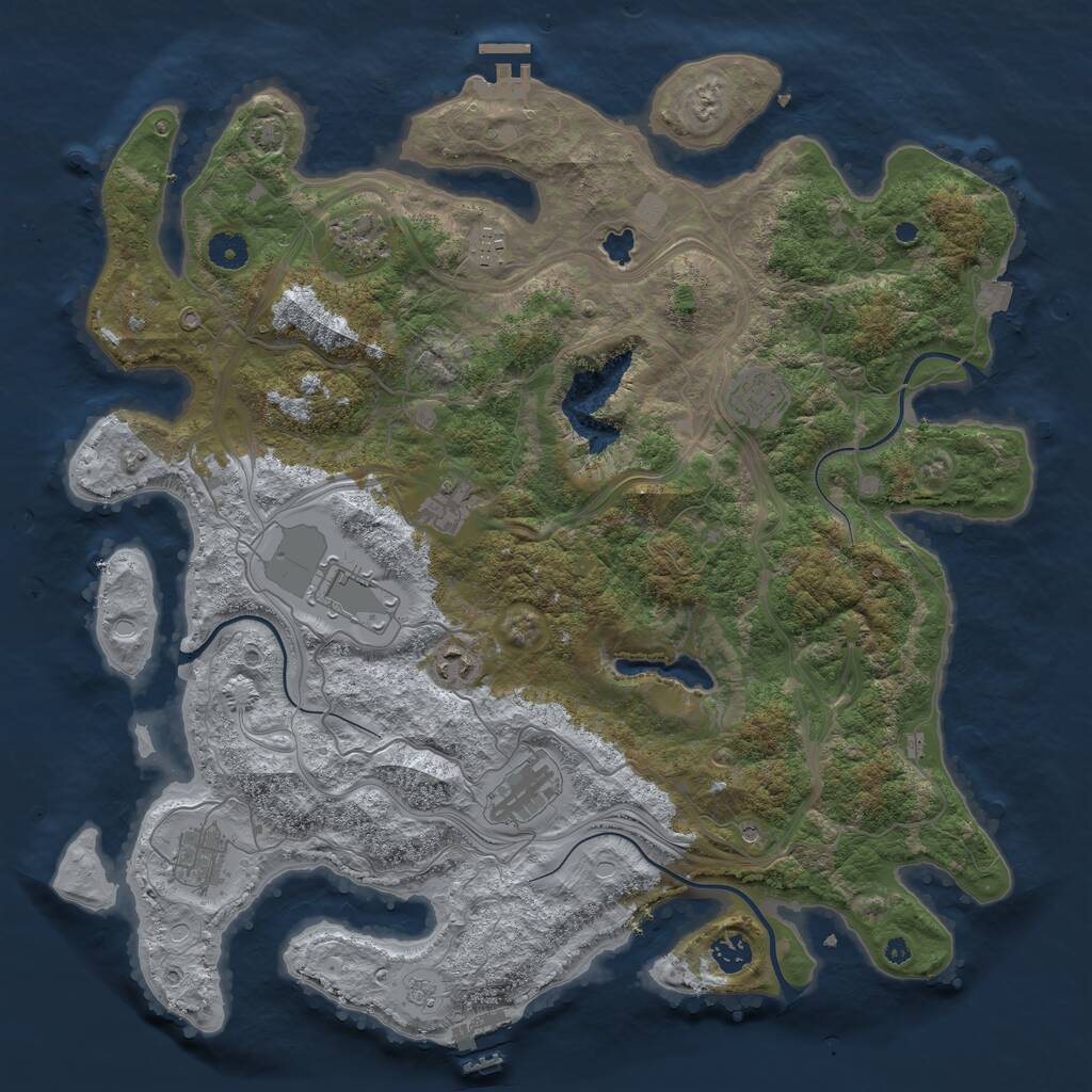 Rust Map: Procedural Map, Size: 4250, Seed: 1475268561, 15 Monuments