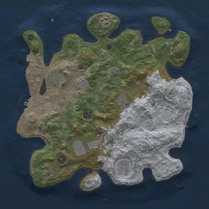 Thumbnail Rust Map: Procedural Map, Size: 3500, Seed: 1286478371, 16 Monuments
