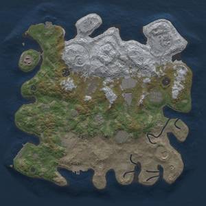 Thumbnail Rust Map: Procedural Map, Size: 3750, Seed: 334328, 18 Monuments