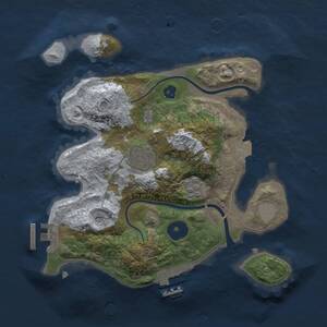 Thumbnail Rust Map: Procedural Map, Size: 2500, Seed: 2064219835, 6 Monuments