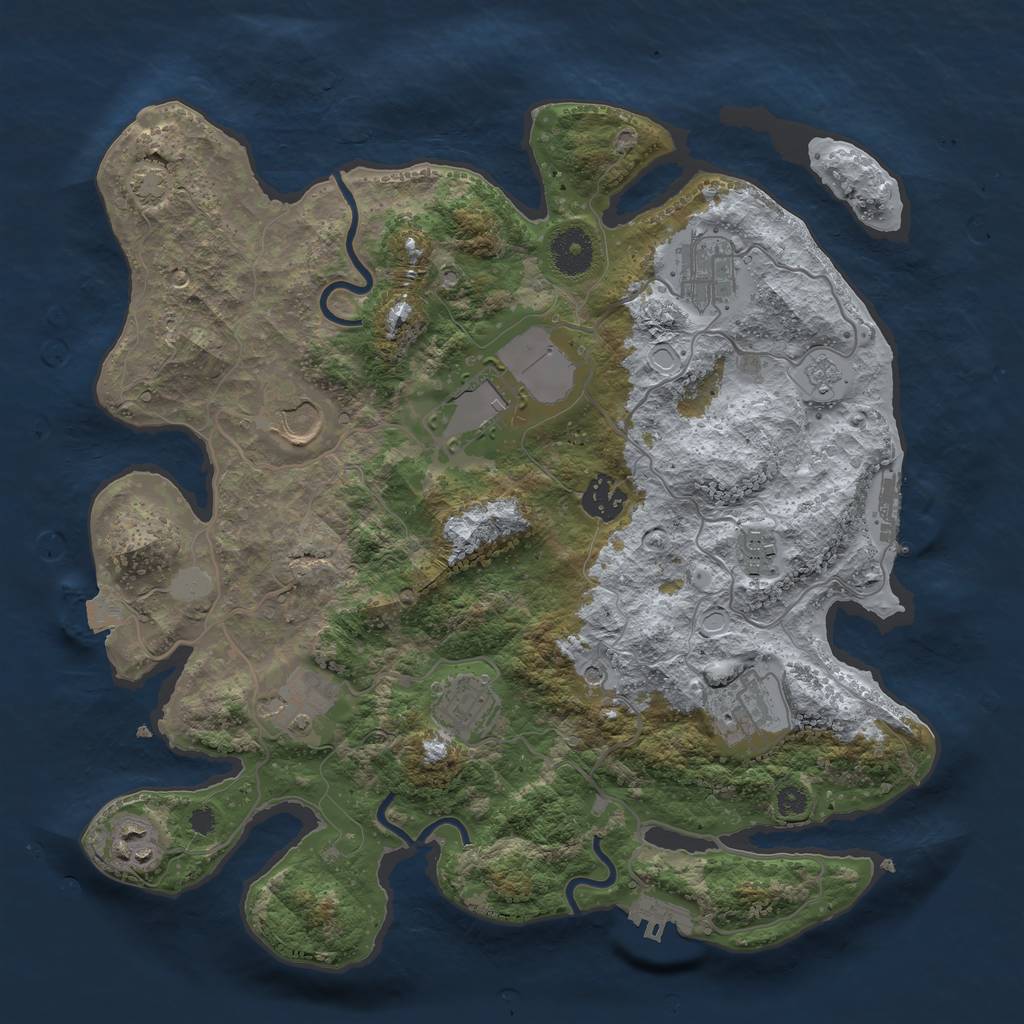 Rust Map: Procedural Map, Size: 3500, Seed: 20240531, 17 Monuments
