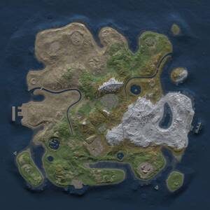 Thumbnail Rust Map: Procedural Map, Size: 3000, Seed: 1406689804, 11 Monuments