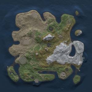 Thumbnail Rust Map: Procedural Map, Size: 3000, Seed: 1406689804, 11 Monuments