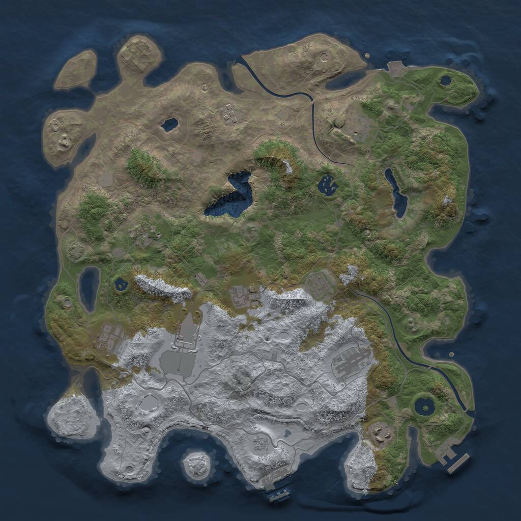 Rust Map: Procedural Map, Size: 4000, Seed: 1529306282, 16 Monuments