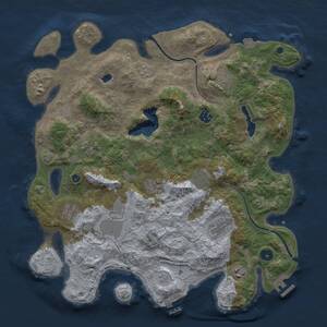 Thumbnail Rust Map: Procedural Map, Size: 4000, Seed: 1529306282, 16 Monuments
