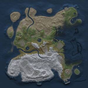 Thumbnail Rust Map: Procedural Map, Size: 3500, Seed: 1525006785, 15 Monuments