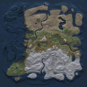 Thumbnail Rust Map: Procedural Map, Size: 4250, Seed: 1008291951, 11 Monuments