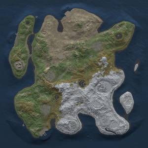 Thumbnail Rust Map: Procedural Map, Size: 3300, Seed: 1285685896, 15 Monuments