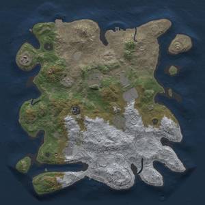 Thumbnail Rust Map: Procedural Map, Size: 3500, Seed: 256139448, 15 Monuments