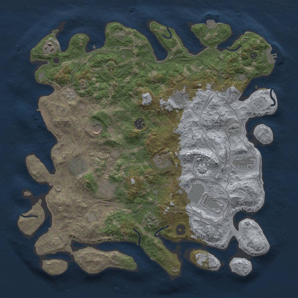 Rust Map: Procedural Map, Size: 4250, Seed: 75359406, 19 Monuments