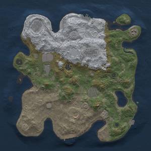 Thumbnail Rust Map: Procedural Map, Size: 3500, Seed: 560123961, 16 Monuments