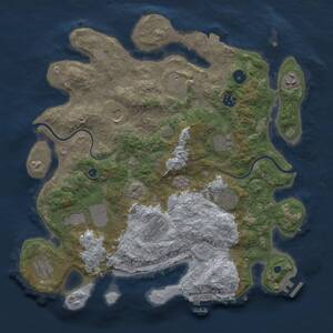 Thumbnail Rust Map: Procedural Map, Size: 3800, Seed: 531969040, 16 Monuments