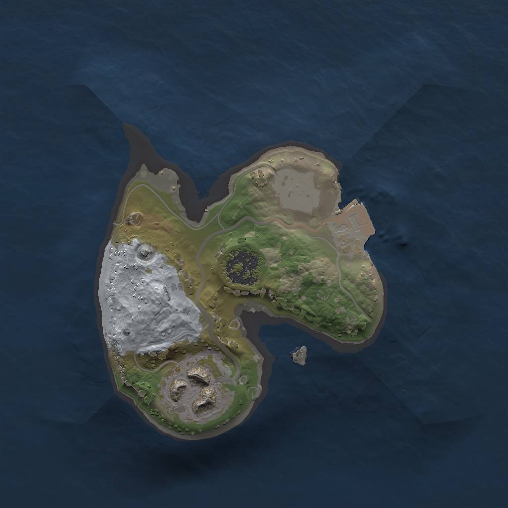 Rust Map: Procedural Map, Size: 1500, Seed: 6745, 4 Monuments