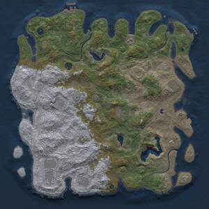 Thumbnail Rust Map: Procedural Map, Size: 4500, Seed: 1315013156, 16 Monuments