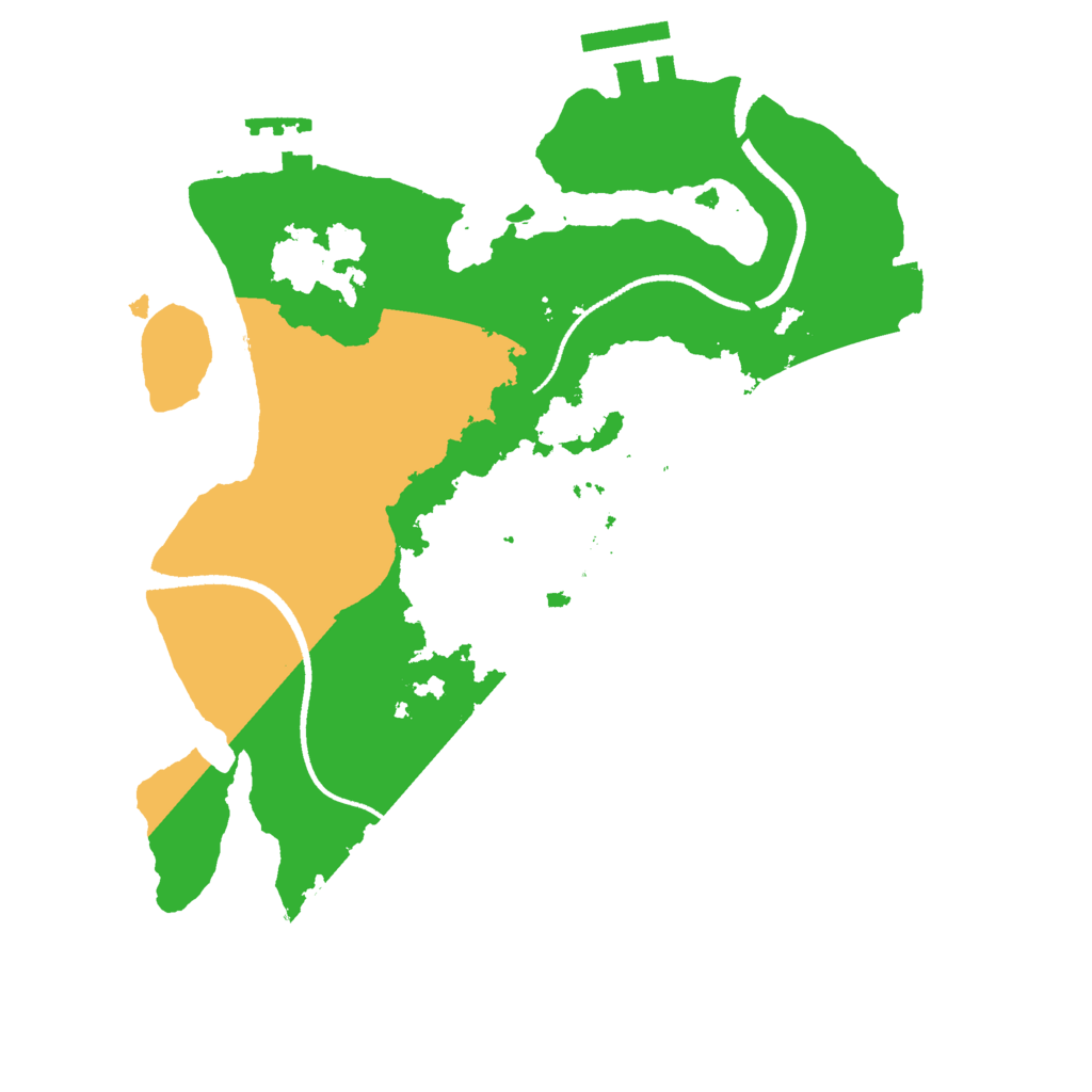 Biome Rust Map: Procedural Map, Size: 2500, Seed: 695334752