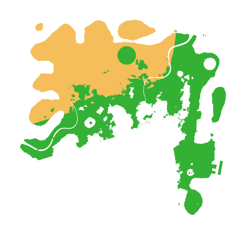 Biome Rust Map: Procedural Map, Size: 3500, Seed: 107561