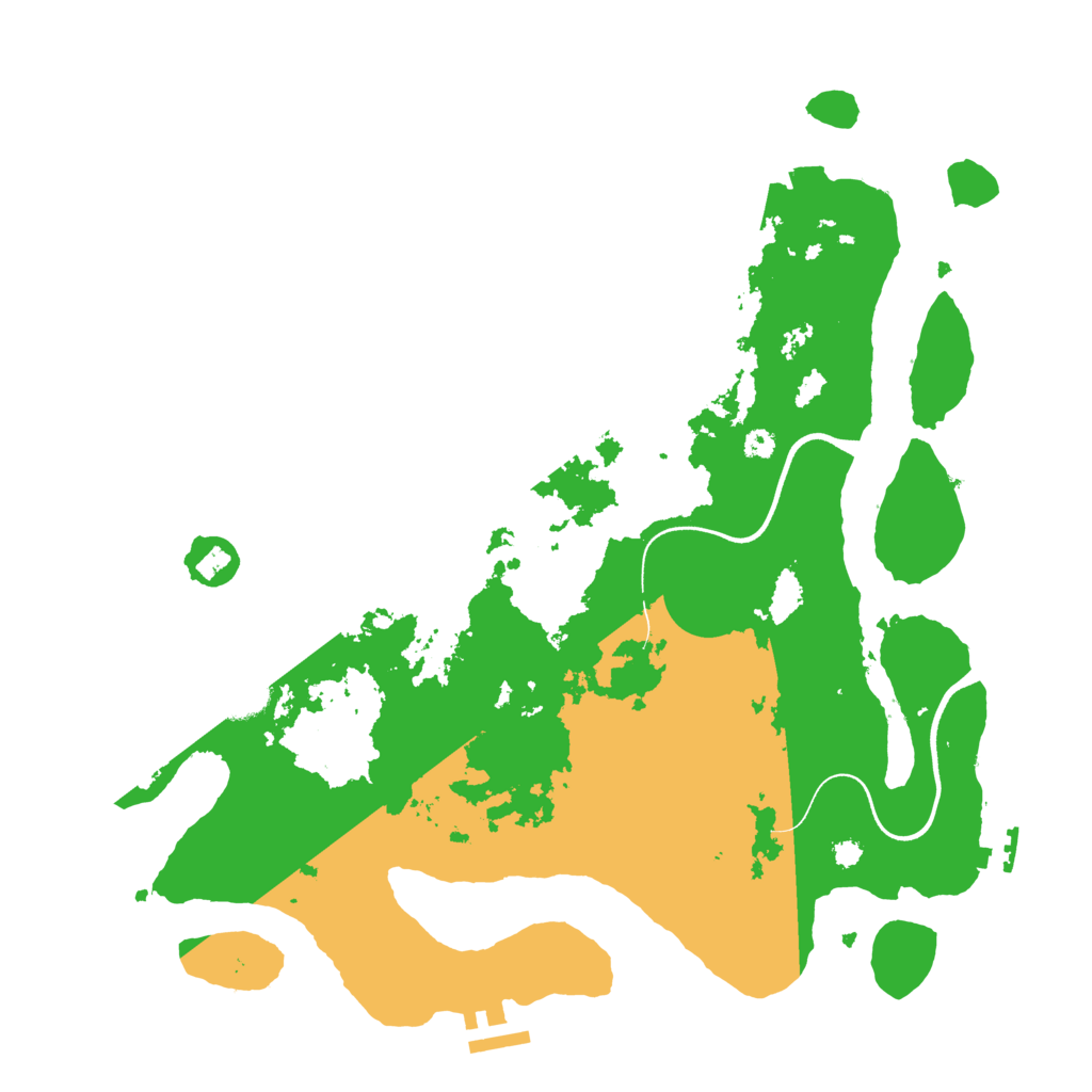 Biome Rust Map: Procedural Map, Size: 3600, Seed: 1251484781