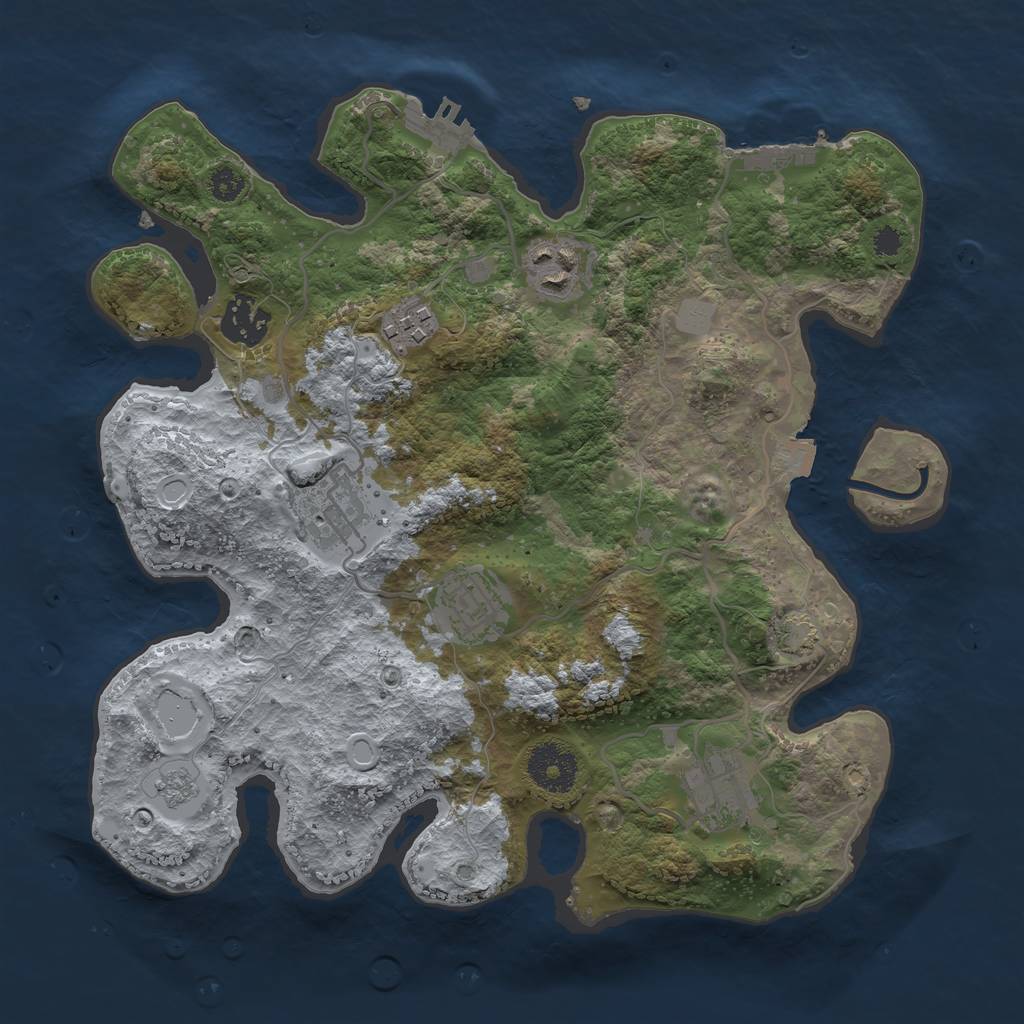 Rust Map: Procedural Map, Size: 3111, Seed: 20021, 13 Monuments