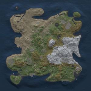 Thumbnail Rust Map: Procedural Map, Size: 3500, Seed: 2999750, 17 Monuments