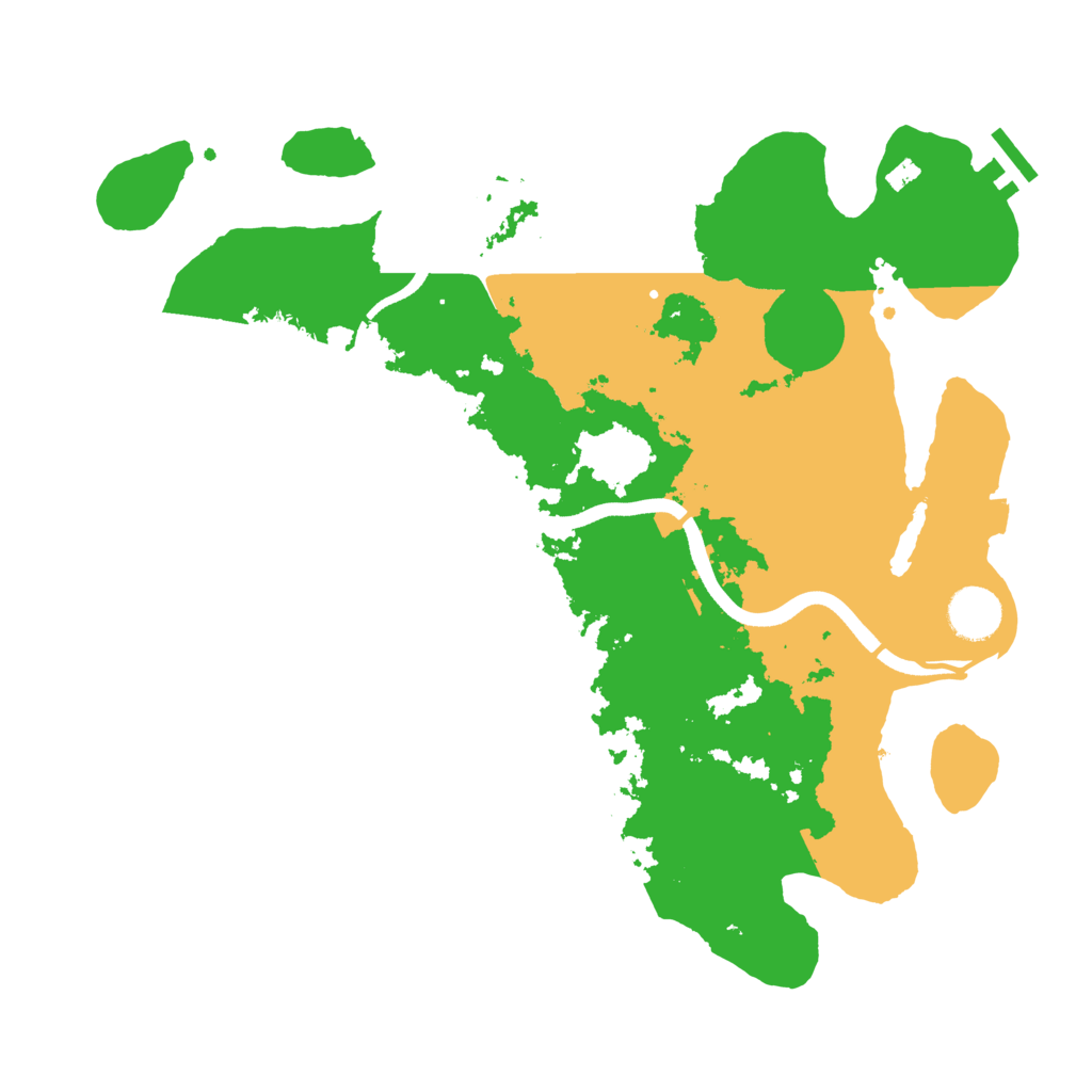 Biome Rust Map: Procedural Map, Size: 3600, Seed: 121