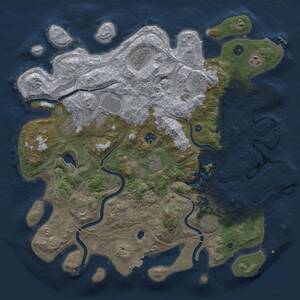Thumbnail Rust Map: Procedural Map, Size: 4250, Seed: 17762077, 16 Monuments