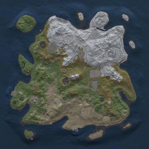 Thumbnail Rust Map: Procedural Map, Size: 3500, Seed: 556134663, 15 Monuments