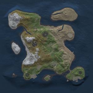 Thumbnail Rust Map: Procedural Map, Size: 2500, Seed: 8151985, 8 Monuments