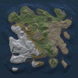 Thumbnail Rust Map: Procedural Map, Size: 3000, Seed: 43553632, 11 Monuments