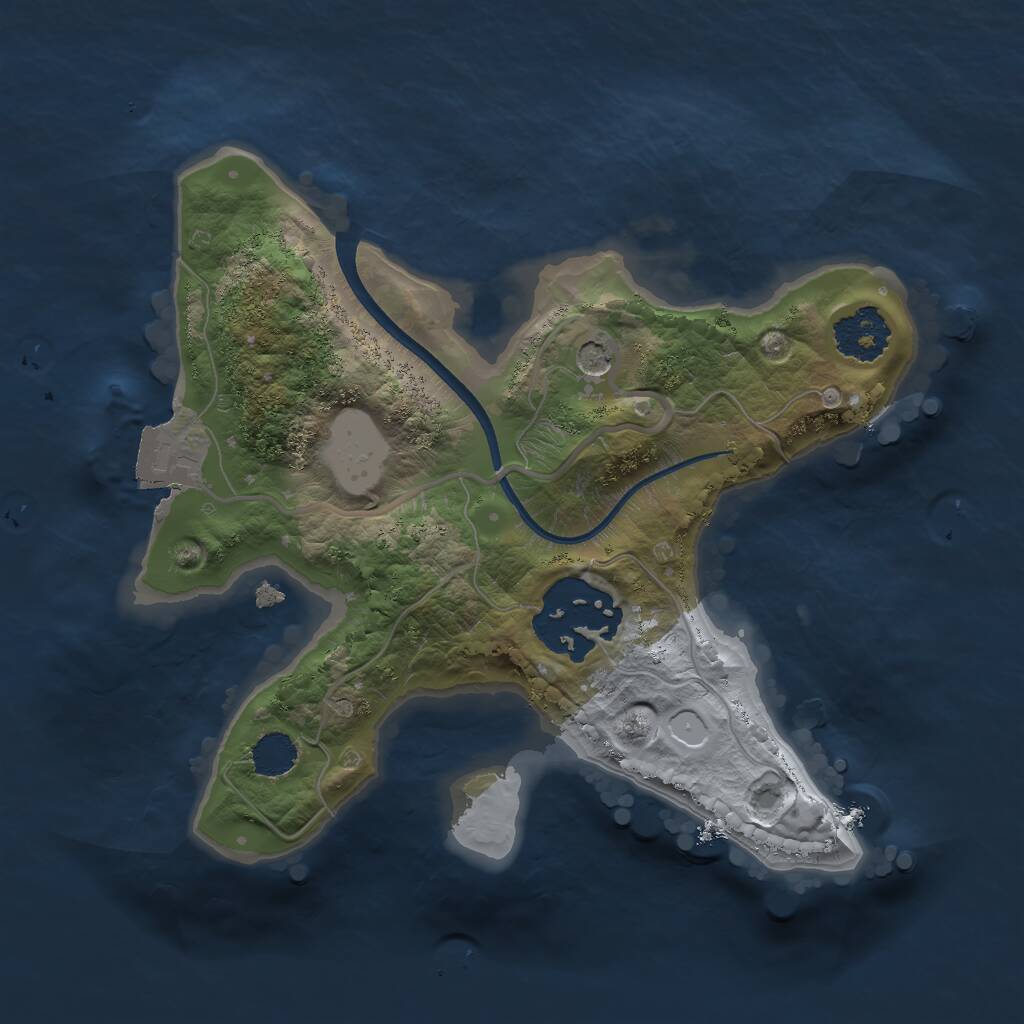 Rust Map: Procedural Map, Size: 1900, Seed: 473106709, 3 Monuments