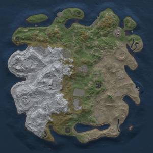 Thumbnail Rust Map: Procedural Map, Size: 3800, Seed: 662667, 19 Monuments