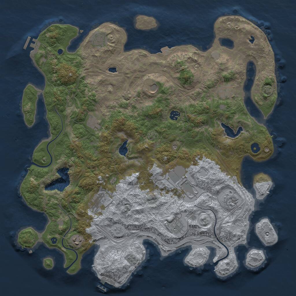 Rust Map: Procedural Map, Size: 4500, Seed: 7904897, 17 Monuments