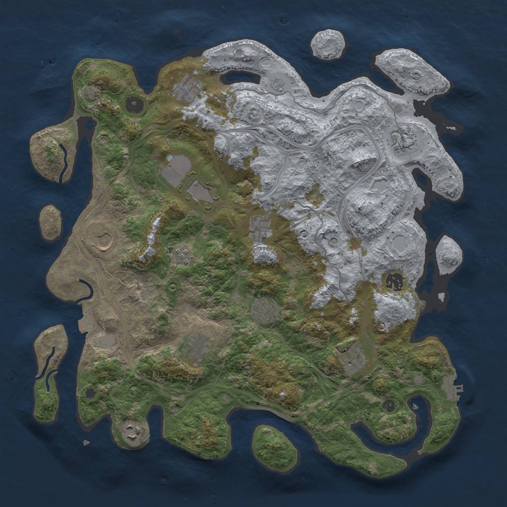 Rust Map: Procedural Map, Size: 4250, Seed: 153, 18 Monuments