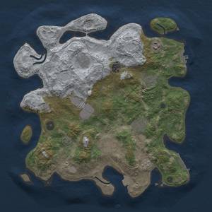 Thumbnail Rust Map: Procedural Map, Size: 3600, Seed: 4572350, 16 Monuments