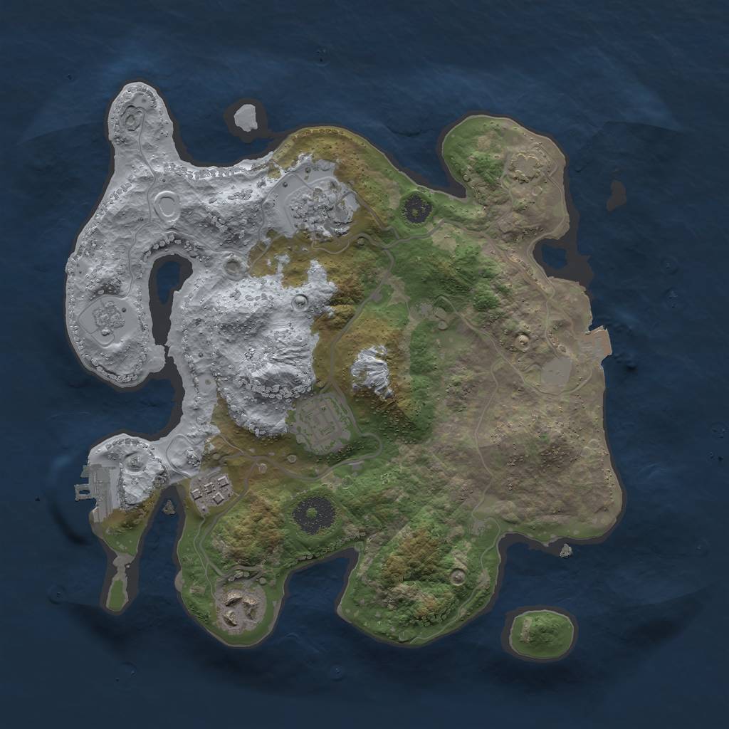 Rust Map: Procedural Map, Size: 2800, Seed: 269036317, 10 Monuments