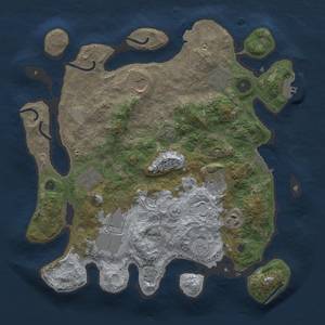 Thumbnail Rust Map: Procedural Map, Size: 3500, Seed: 509868187, 15 Monuments